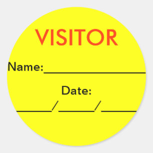 VISITOR RUNT KLISTERMÄRKE