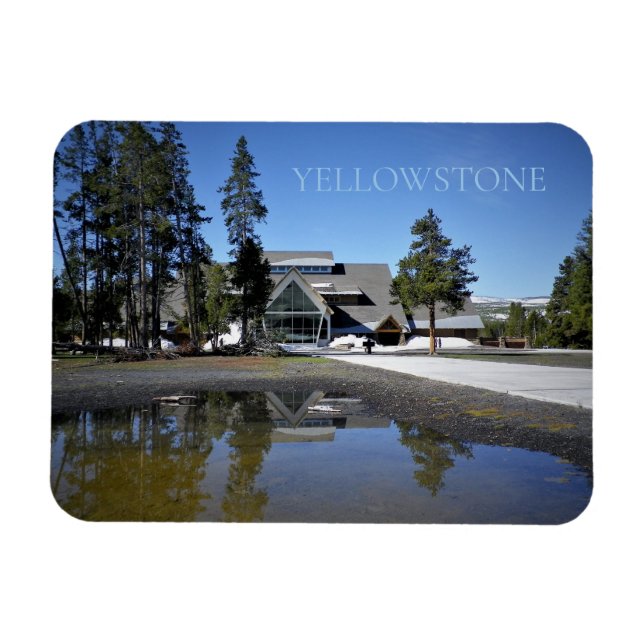 Visitors Center Yellowstone nationalpark Wyoming Magnet (Horisontell)
