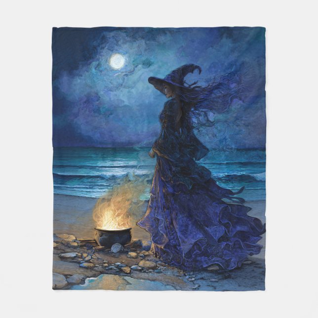 Viska av Moonlit Sea Fleecefilt (Framsidan)