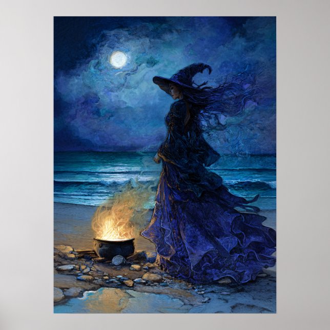 Viska av Moonlit Sea Poster (Framsidan)