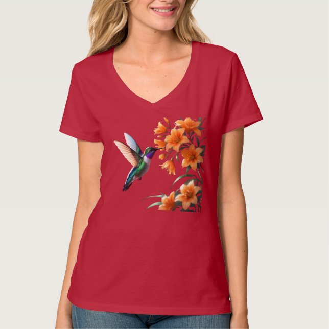 Viska av nektar: En kolibris glädje" T Shirt (Framsida)