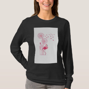Viska av rosa drömmar – Flamingo & Maskros Fantasi T Shirt