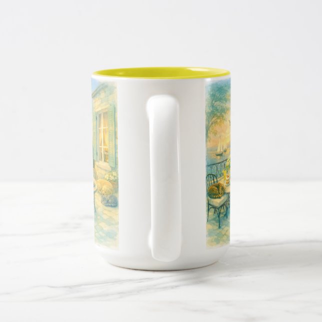 Viska av Salvia  Antik Havsliv Två-Tonad Mugg (Handtag)