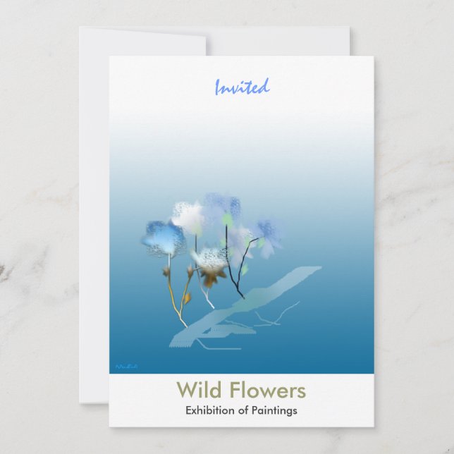 Viska blommor inbjudningar (Framsida)