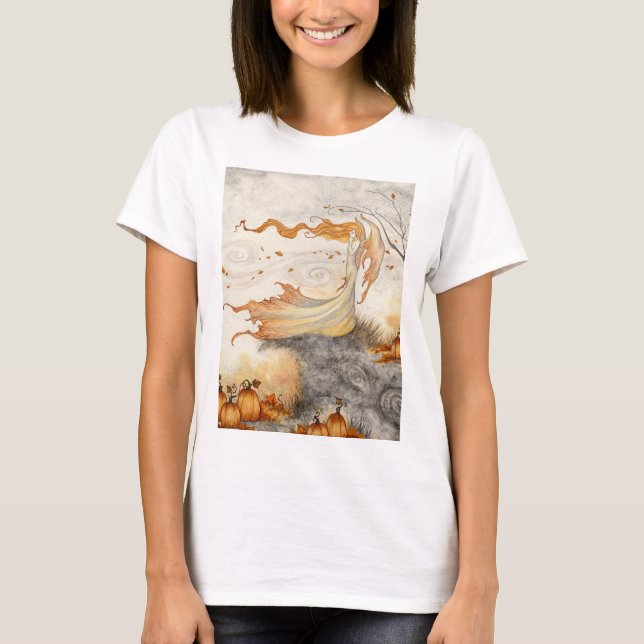 Viska i Pumpkin Patch Grafisk T-Shirt (Framsida)