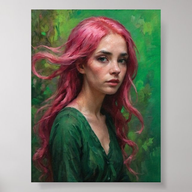 Viska i rosa och grönt poster (Framsidan)