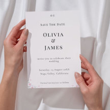 Viska Kronblad Elegant Minimalist Spara Datum