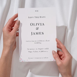 Viska Kronblad Elegant Minimalist Spara Datum