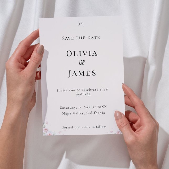 Viska Kronblad Elegant Minimalist Spara Datum (
)