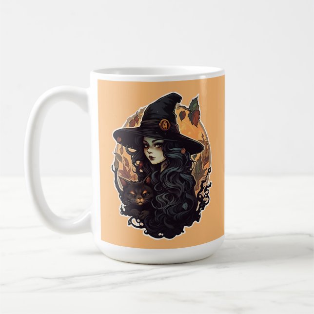 Viska med den svarta katthalloween kaffemugg (Vänster)
