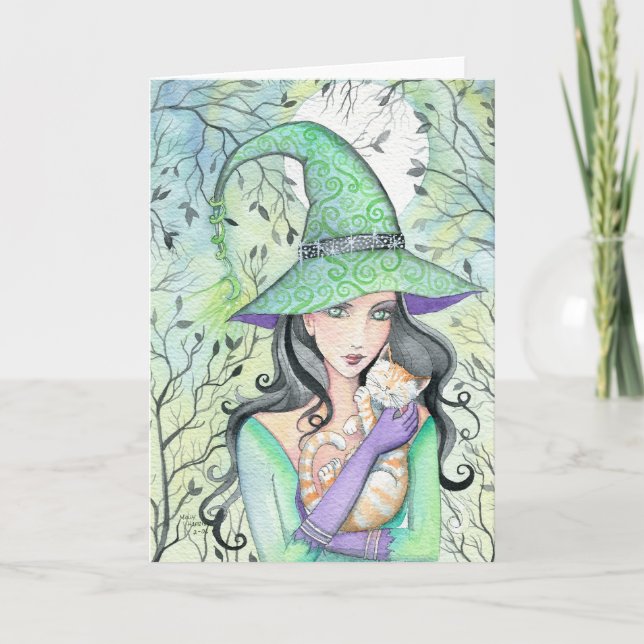 Viska med Orange Tabby katt-kort Kort (Framsida)