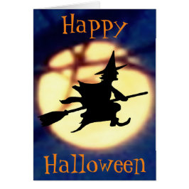Viska över hälsningskortet Måne Halloween Hälsningskort