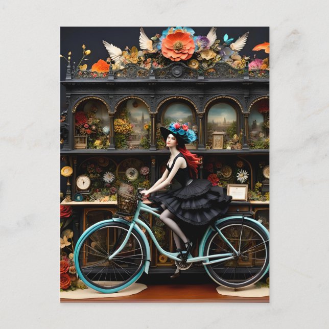 Viska på en cykel vykort (Framsida)