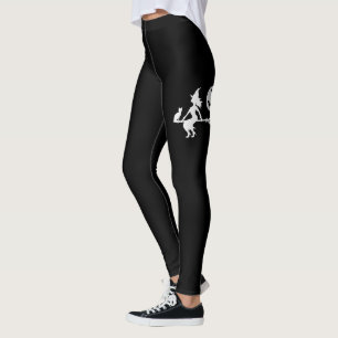 Viska på ett rum, svart och vitt Happy halloween Leggings