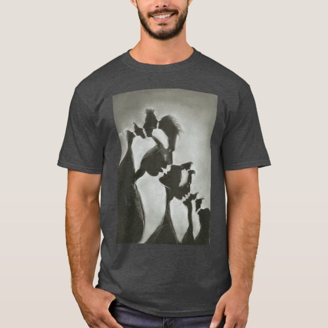 Viska skugga retro vän t shirt (Framsida)