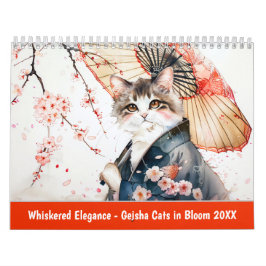 Viskad elegans – Geishakatter i blom Kalender