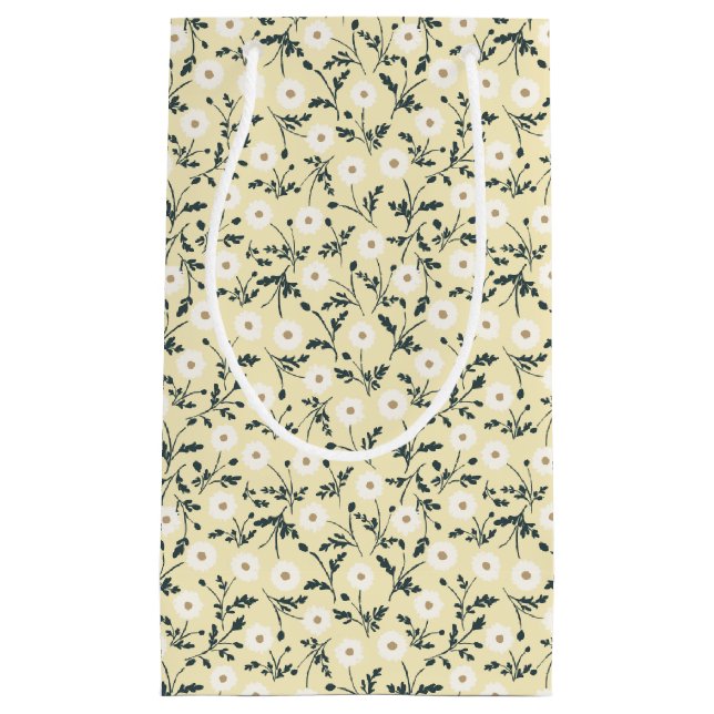 Viskande äng - Smörgul blommig mönster (Framsidan)