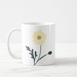 Viskande äng - Smörgul blomsterdekoration Kaffemugg