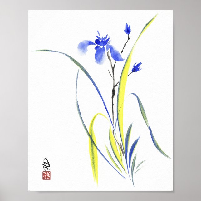 Viskande Iris Poster (Framsidan)