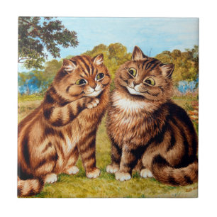 Viskande katt, Louis Wain Kakelplatta