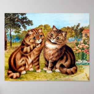 Viskande katt, Louis Wain Poster