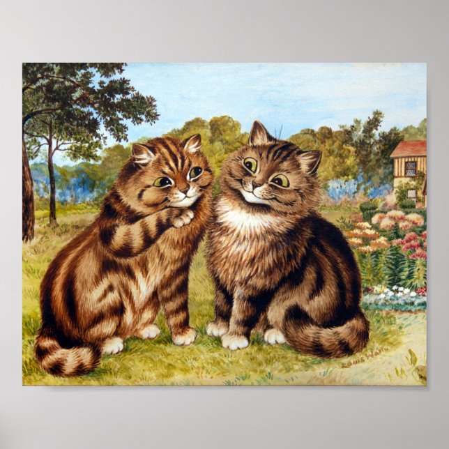 Viskande katt, Louis Wain Poster (Framsidan)