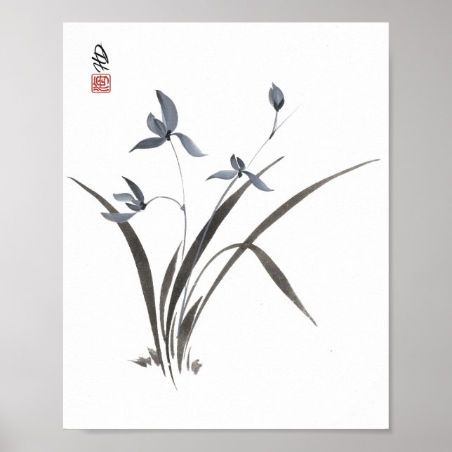 Viskande orkidé poster (Framsidan)