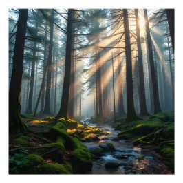 Viskande Skog Fototryck