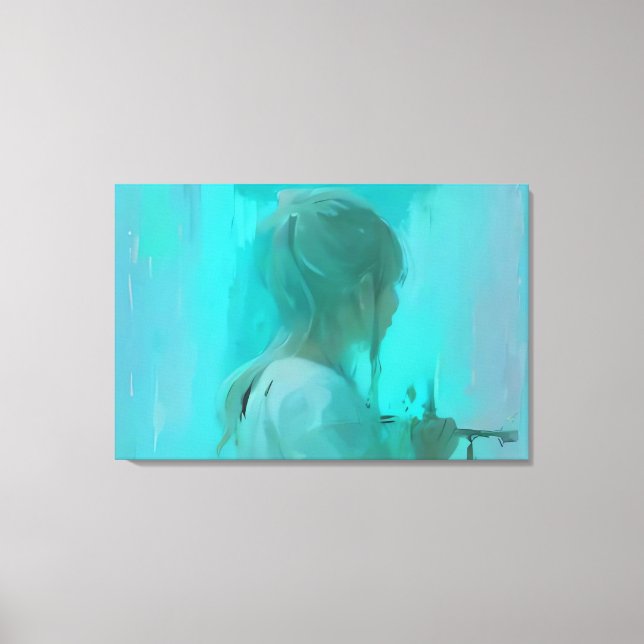 Viskande Turkos Drömmar Canvas Väggkonst (Framsida)