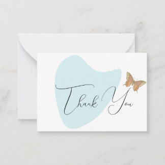 Viskande vingar på en mjuk blå dröm Tack Anteckningskort