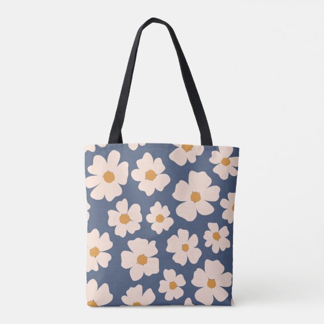 Viskare av blommor Tote Tygkasse (Baksida)