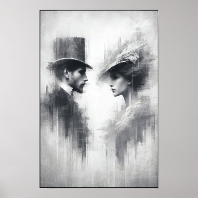 Viskare av en bortglömd Era-Abstrakt Poster (Framsidan)