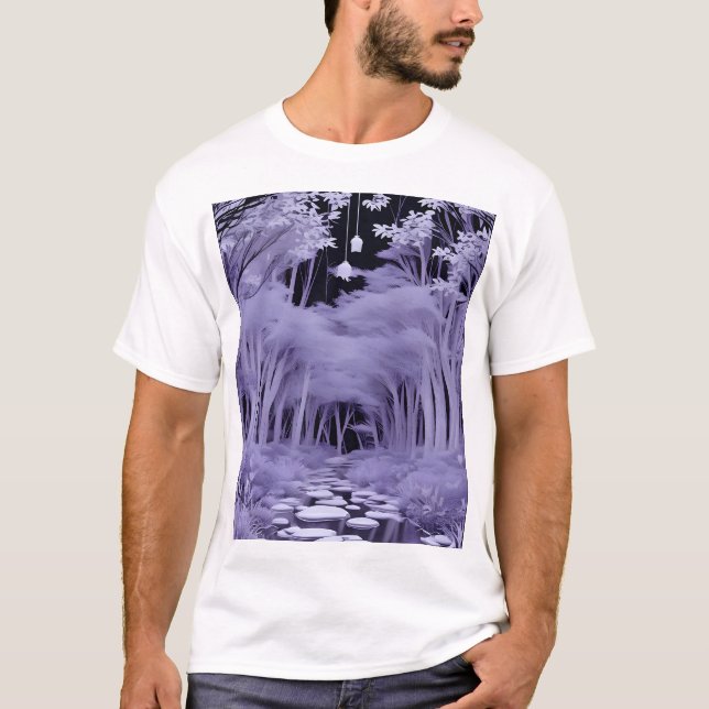 Viskare för Moonlit-skogen T Shirt (Framsida)