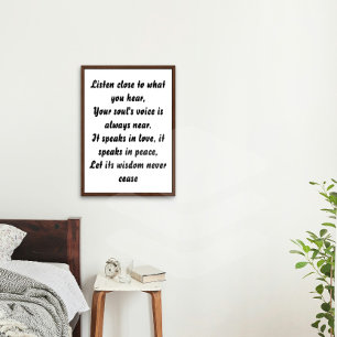 Viskare för Soul Inspirational Mini Dikt Poster