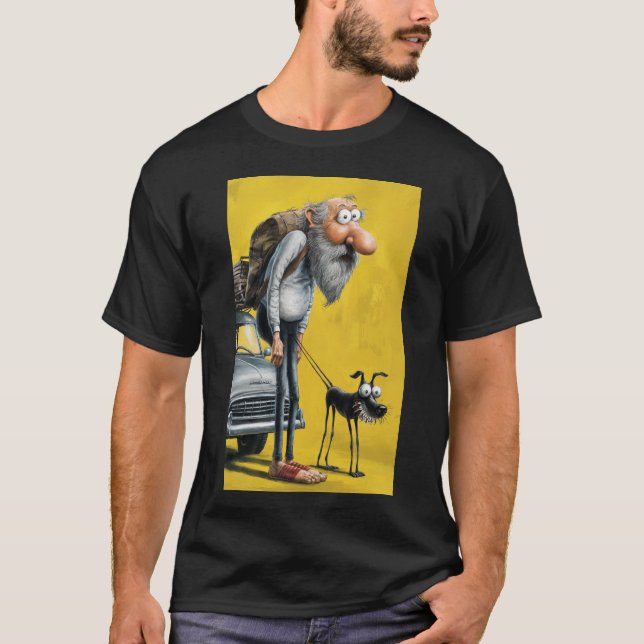 viskare hund t shirt (Framsida)