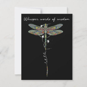 Viskare Ord av Wisdom Brocade Dragonfly Tack Kort