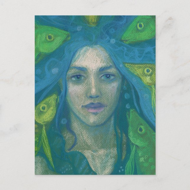 Viskare, Sjöjungfru Fantassykonmålning Vykort (Framsida)