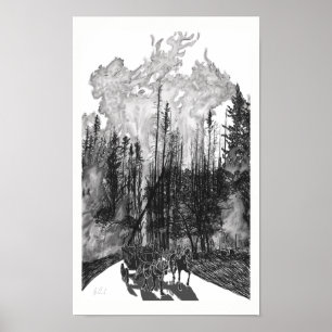 Viskning av himmel 2-9 - fly lägret poster
