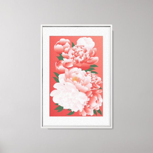 Viskningar av Peony Grace Canvastryck (Framsida)