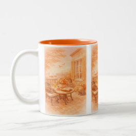 Viskningar av Salvia  Antik Havsliv Två-Tonad Mugg