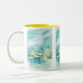 Viskningar av Salvia  Antik Havsliv Två-Tonad Mugg