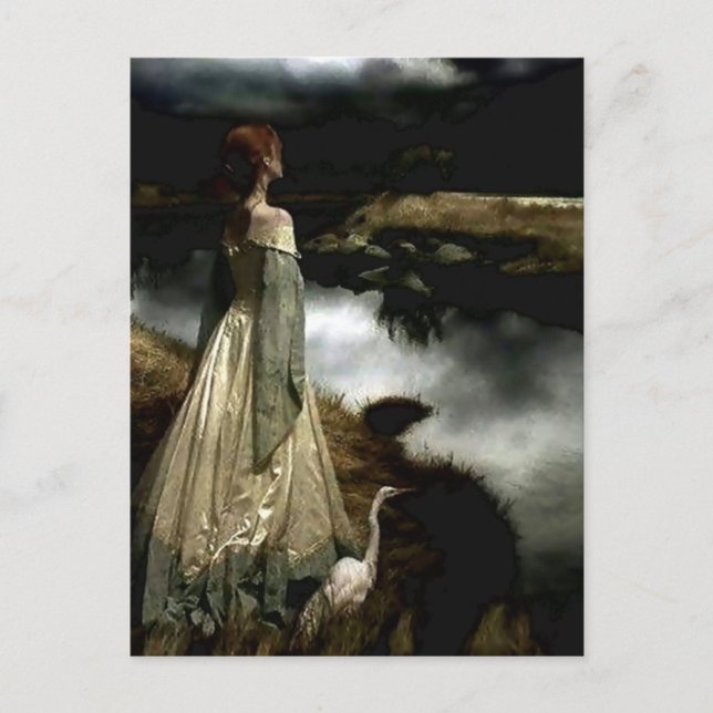 “Viskningar i vinden” av Edward Robert Hughes Vykort (Framsida)