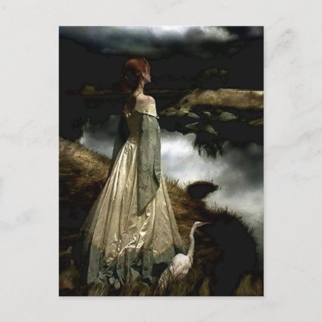 “Viskningar i vinden” av Edward Robert Hughes Vykort (Framsida)