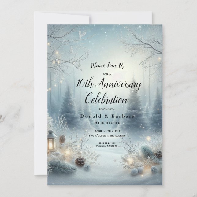 Viskningar om en Vintersolstånd Inbjudningar (Framsida)