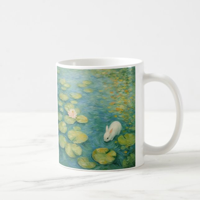 Viskningar vid liljedammen – White Rabbit-mugg Kaffemugg (Höger)