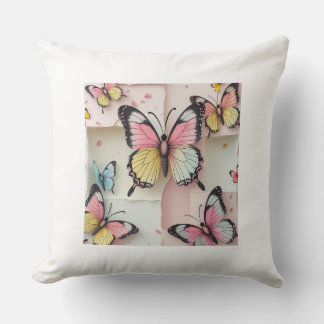 🦋 vismisk Tecknad Butterfly Pillow - Cute Natur Kudde