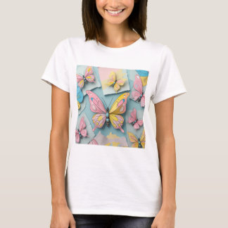 🦋 vismisk Tecknad Butterfly T-Shirt - Cute Natu