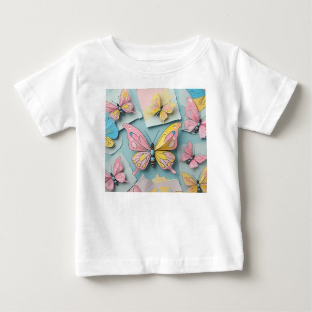 🦋 vismisk Tecknad Butterfly T-Shirt - Cute Natu (Framsida)