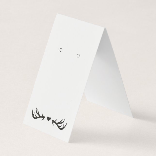 Visning av  av anpassningsbar Tent Antler Hjärtat Visitkort (Framsida)