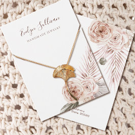 Visning av boho-blommor visitkort